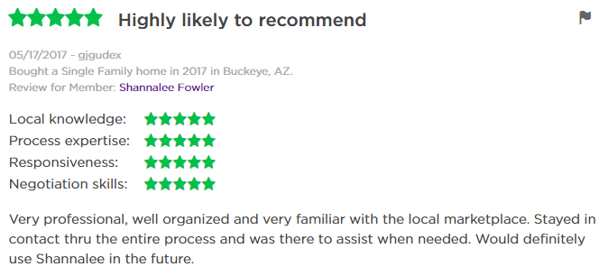 Zillow Trulia Review of Shannalee Fowler