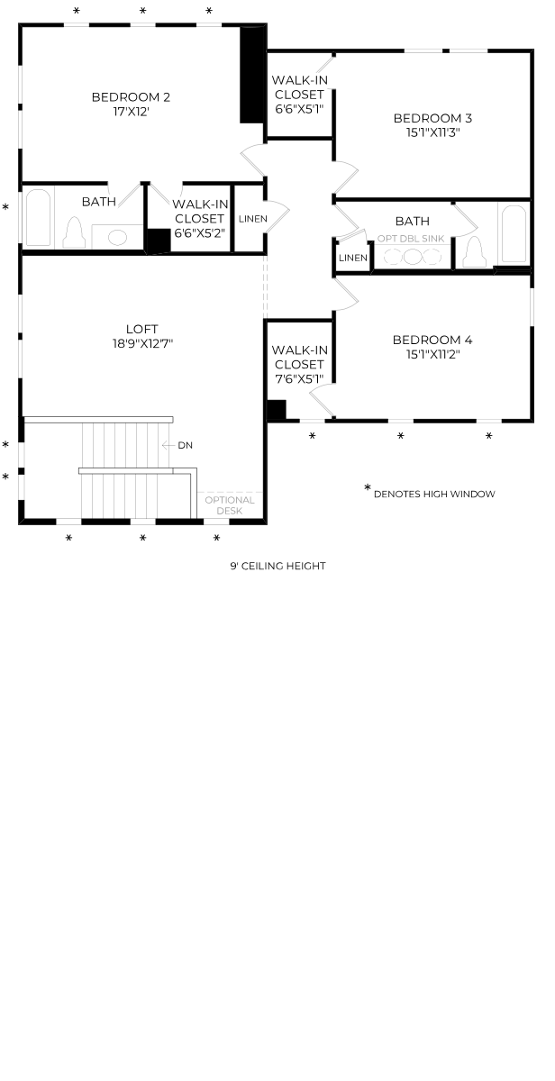Kingsmill Floor Plan - Second Floor