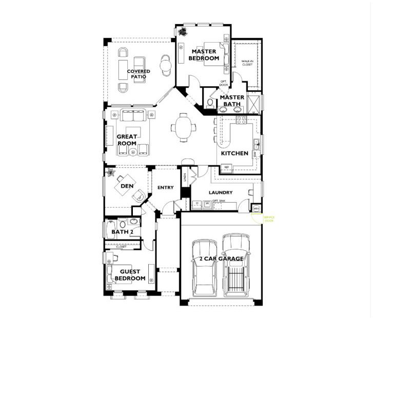 Sidus floor plan, Trilogy at Vistancia 55+ community in Peoria AZ