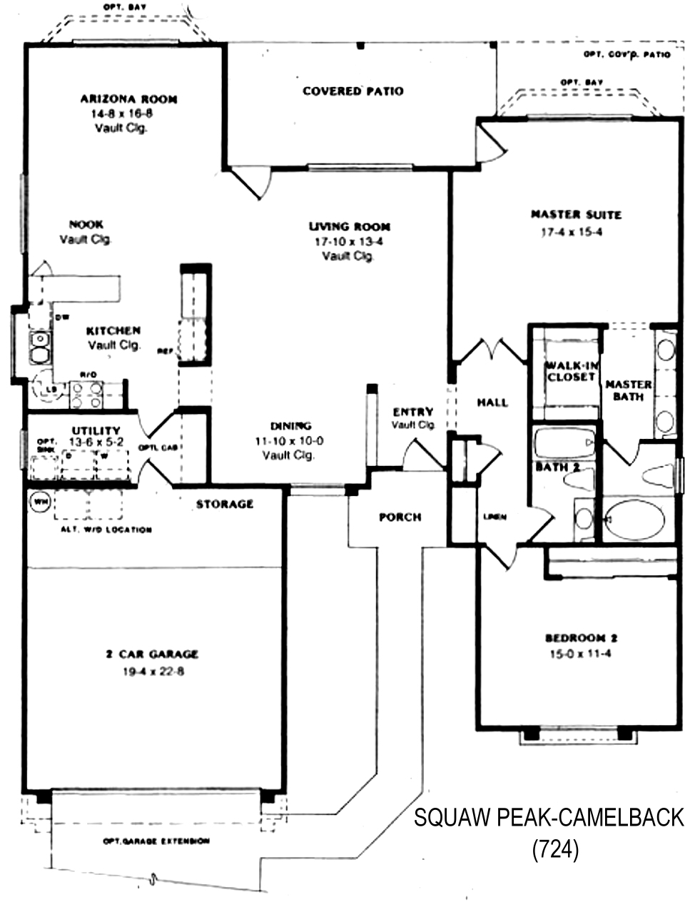 Squaw Peak Camelback (724) floor plan, Westbrook Village in Peoria AZ
