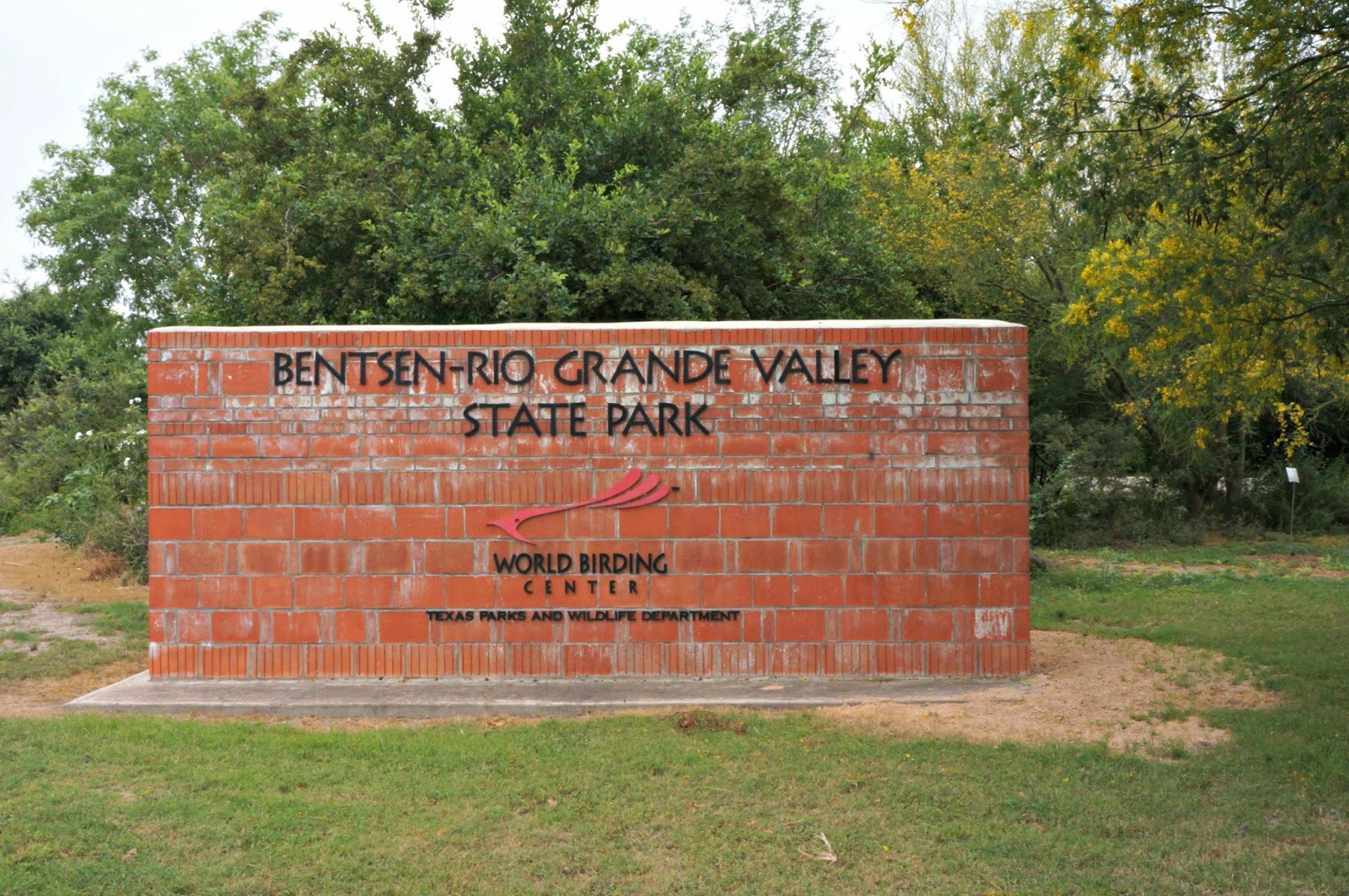 Bentsen-Rio Grande Valley State Park sign near Palmview, Texas