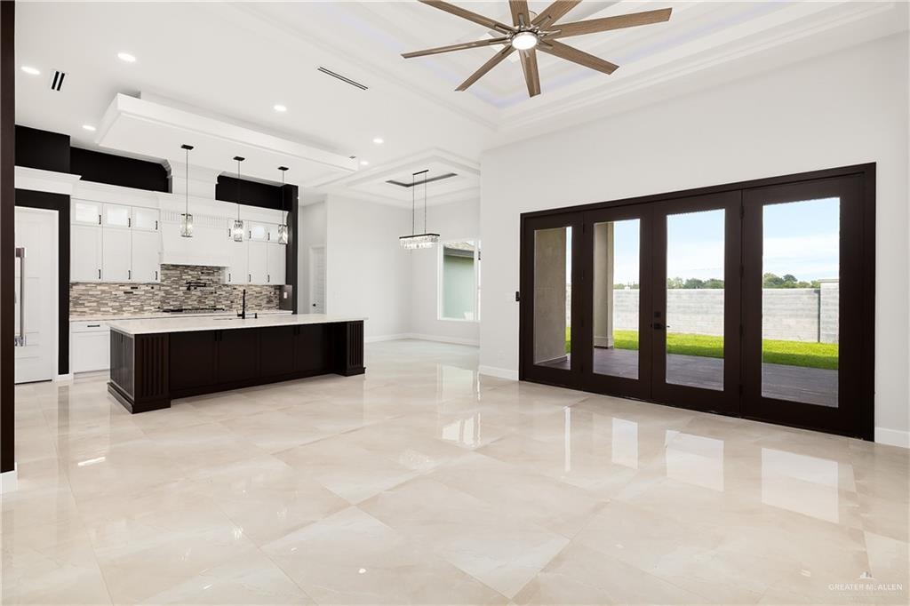 interior of a new construction home in Mission or McAllen with modern kitchen