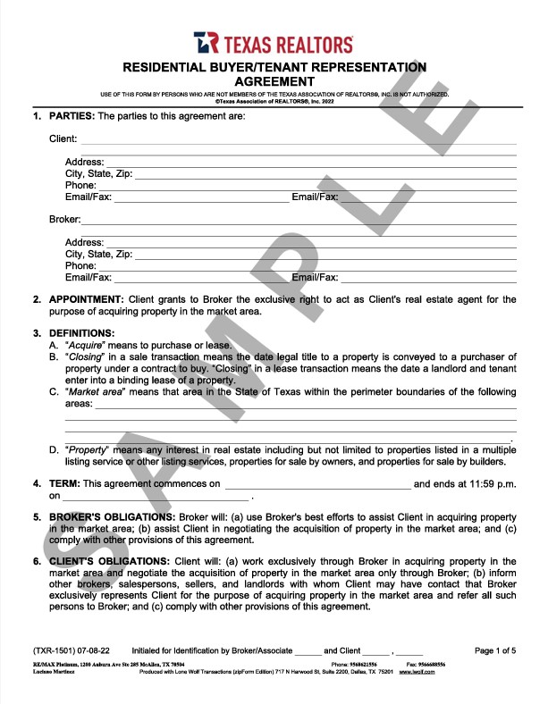 buyer-rep agreement
