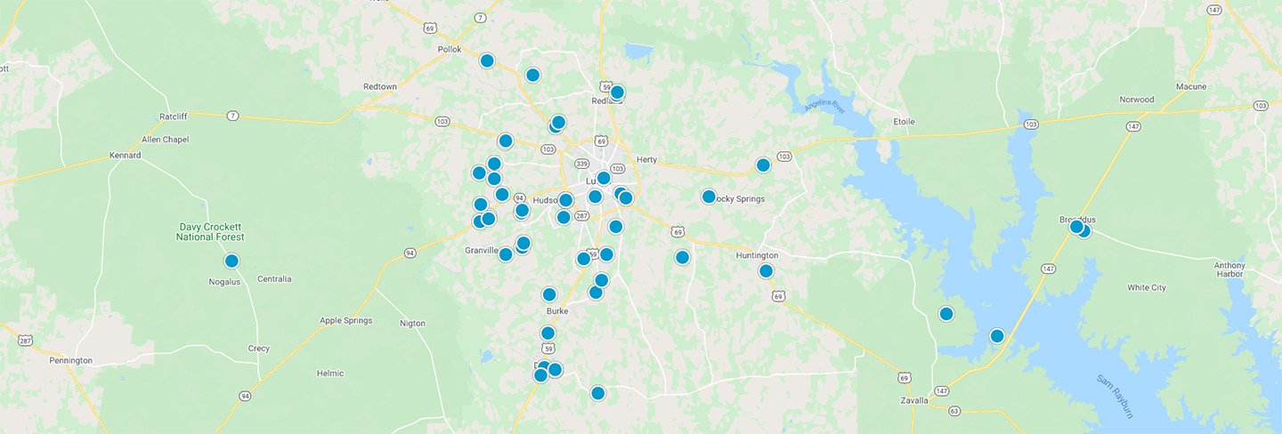 East Texas Interactive Map Search