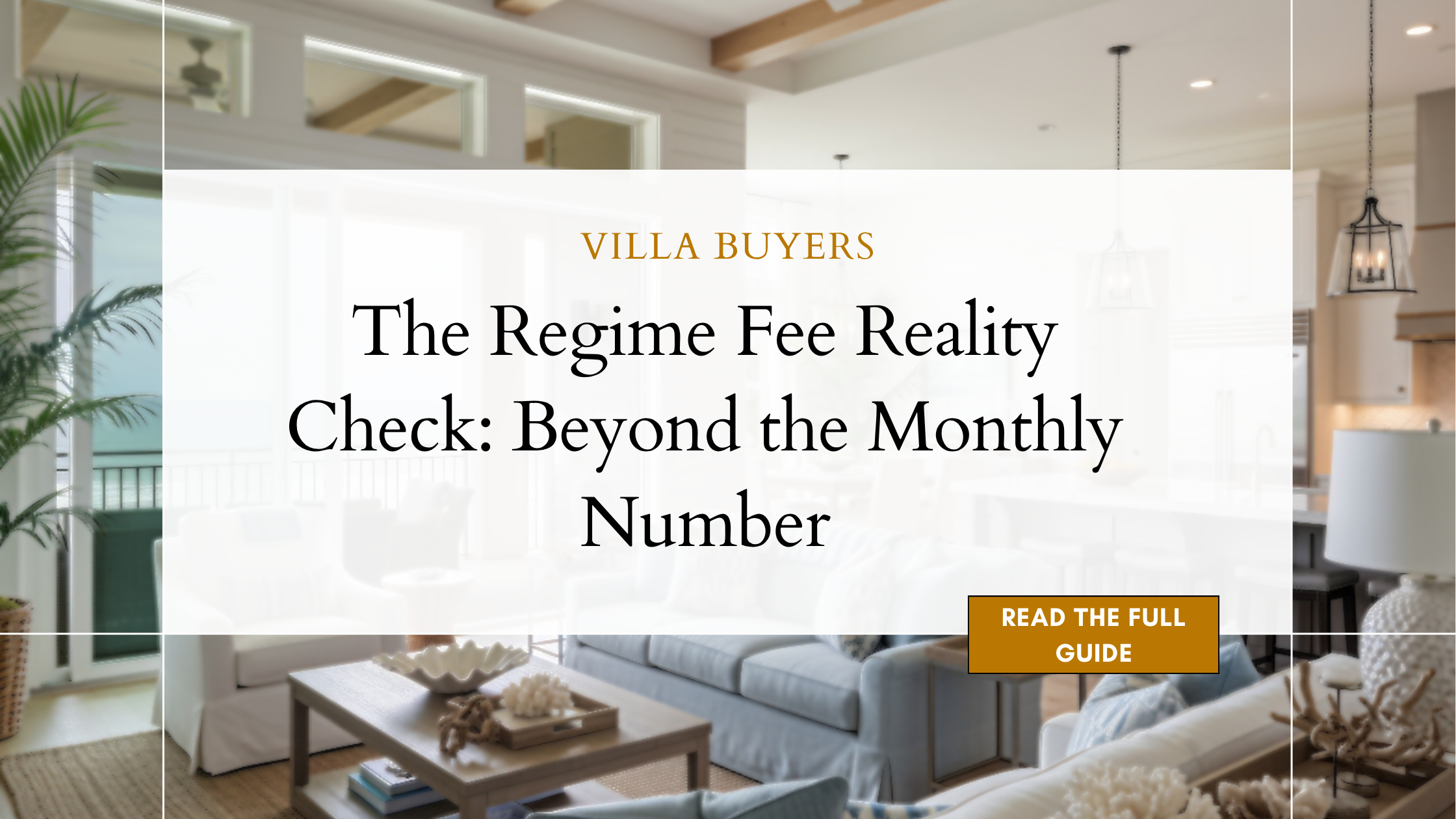 The Regime Fee Reality Check: Beyond the Monthly Number
