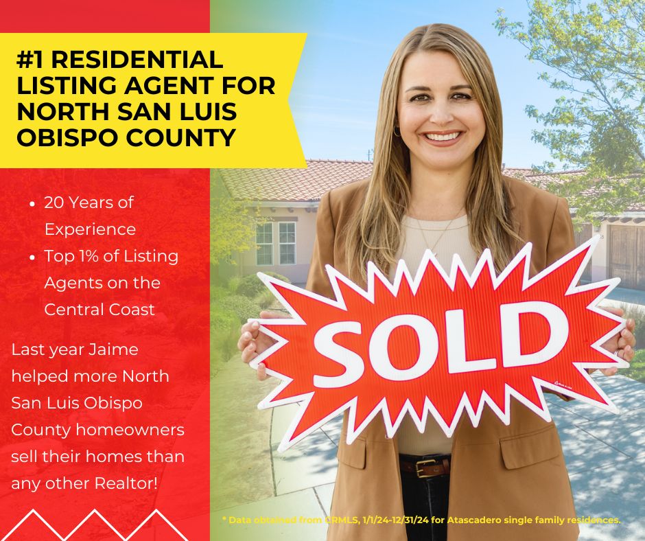 #1 Residential Listing Agent for North San Luis Obispo County 