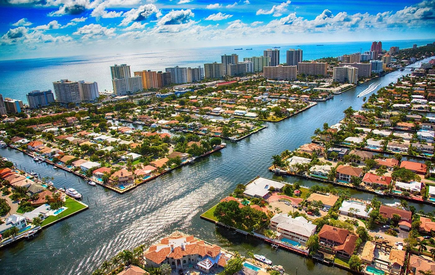 Aerial view of Salato looking over Pompano Beach