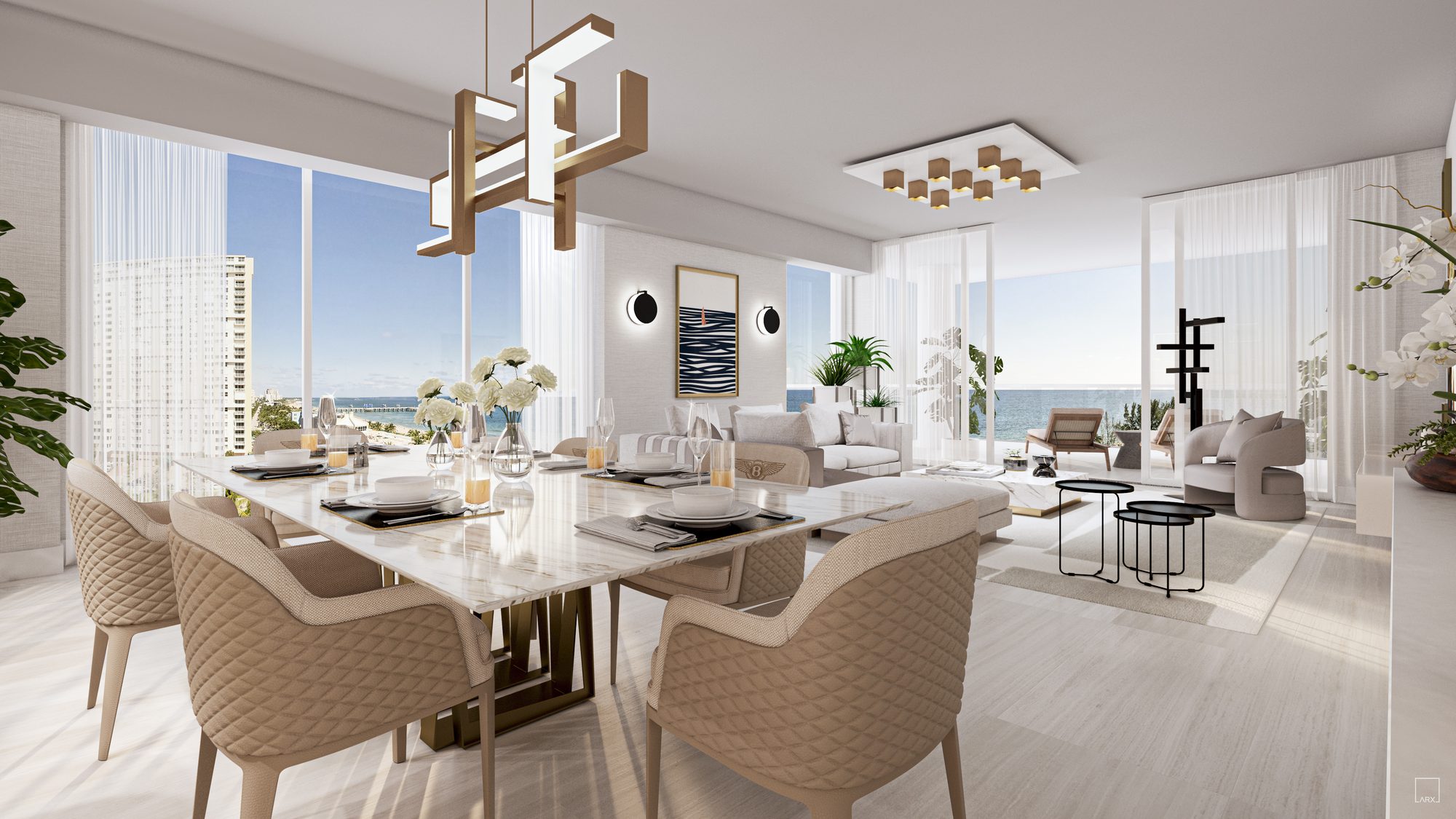 Great room in a residence at Salato Pompano Beach