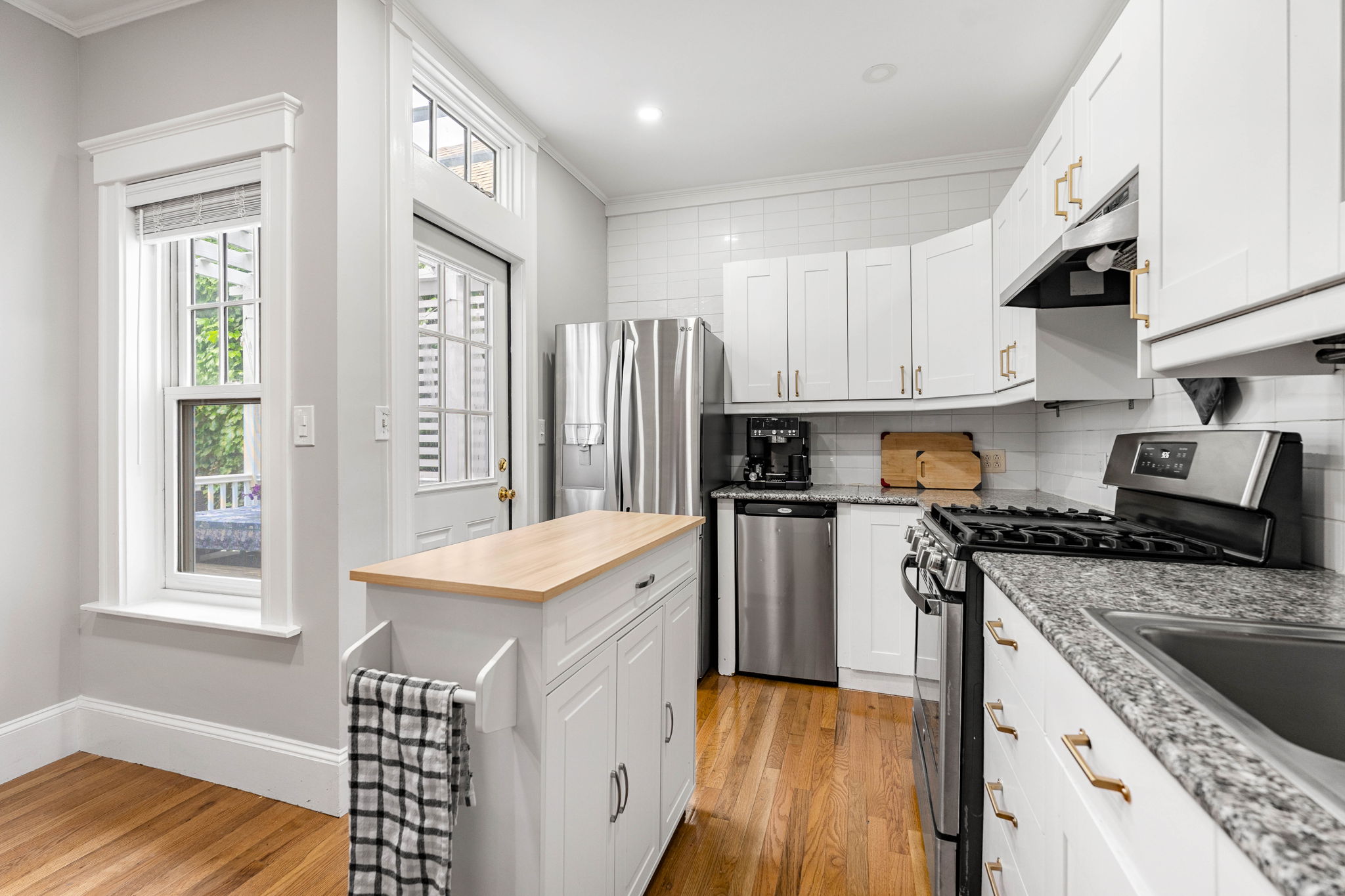 Kitchen with stainless appliances at 14 Curry Circle Swampscott