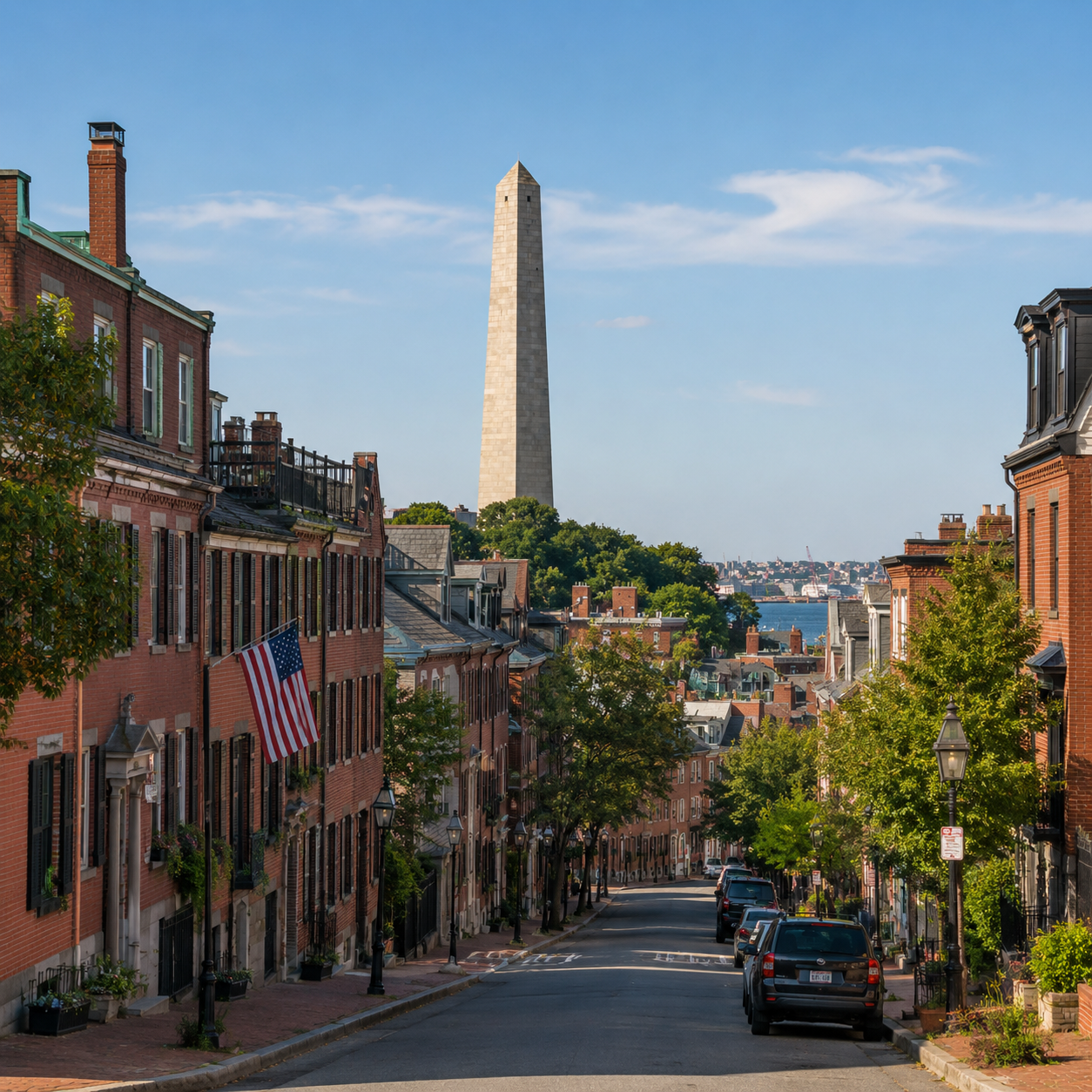 Charlestown brick row houses