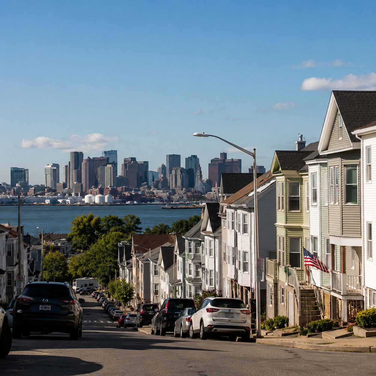 East Boston Jeffries Point harbor view