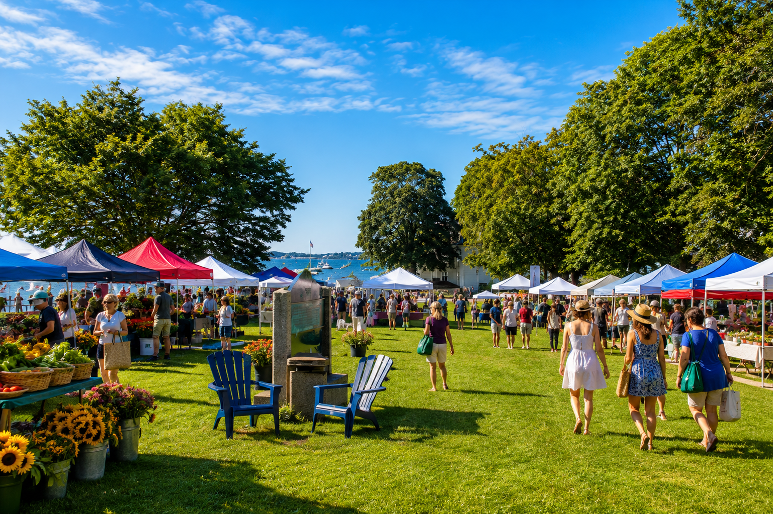 Sunday farmers market outside Swampscott Town Hall
