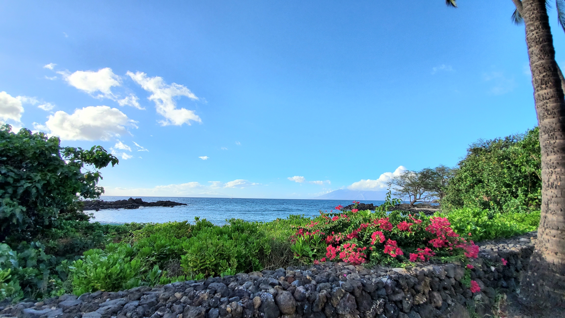 View towards Lana'i from the View from the Keawala'i Congregational Church.