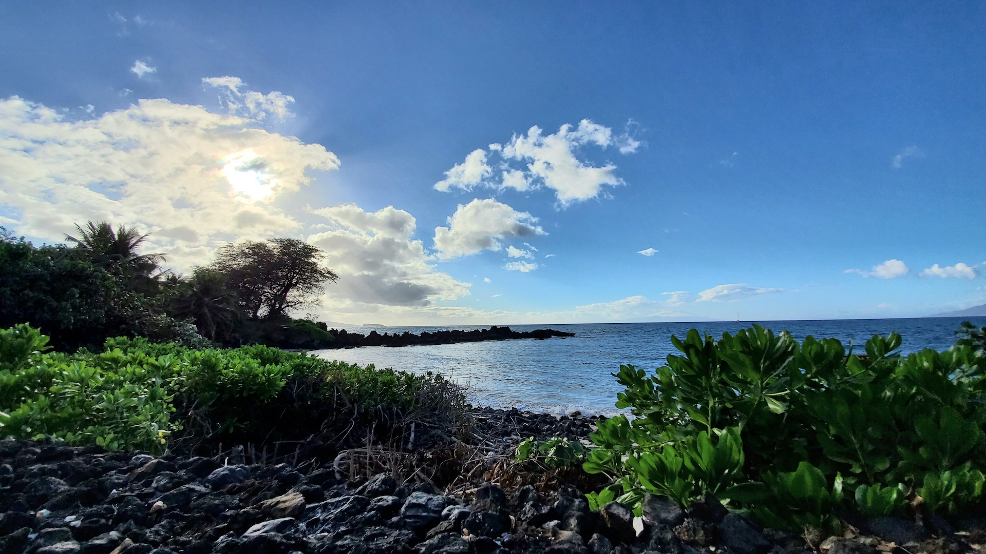 View towards Kaho'olawe and Molokini from the View from the Keawala'i Congregational Church.