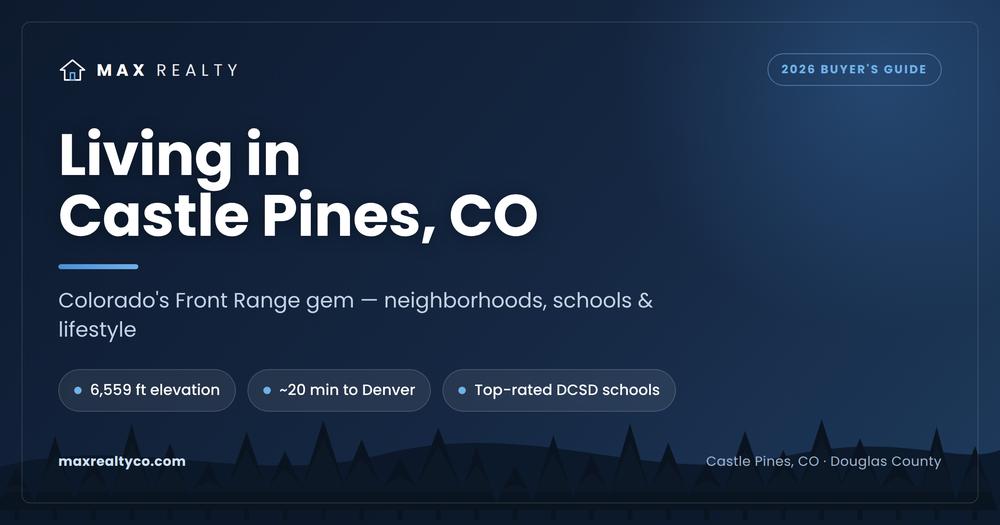 Living in Castle Pines, CO - 2026 buyer and newcomer guide from Max Realty