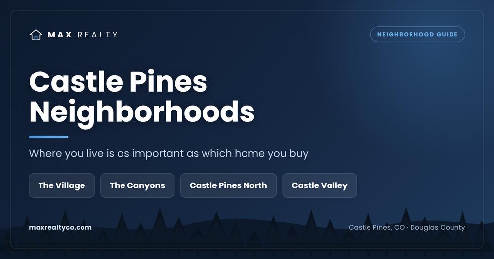 Castle Pines, CO neighborhoods - The Village, The Canyons, Castle Pines North and Castle Valley