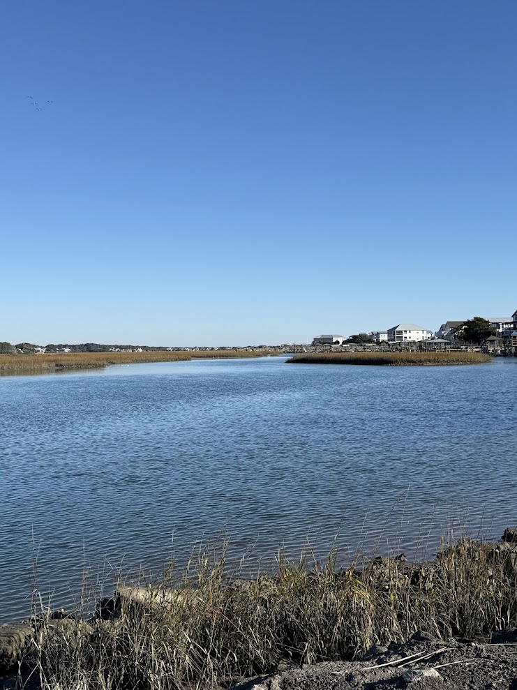 Tidal creek and marshfront homes on Pawleys Island South Carolina