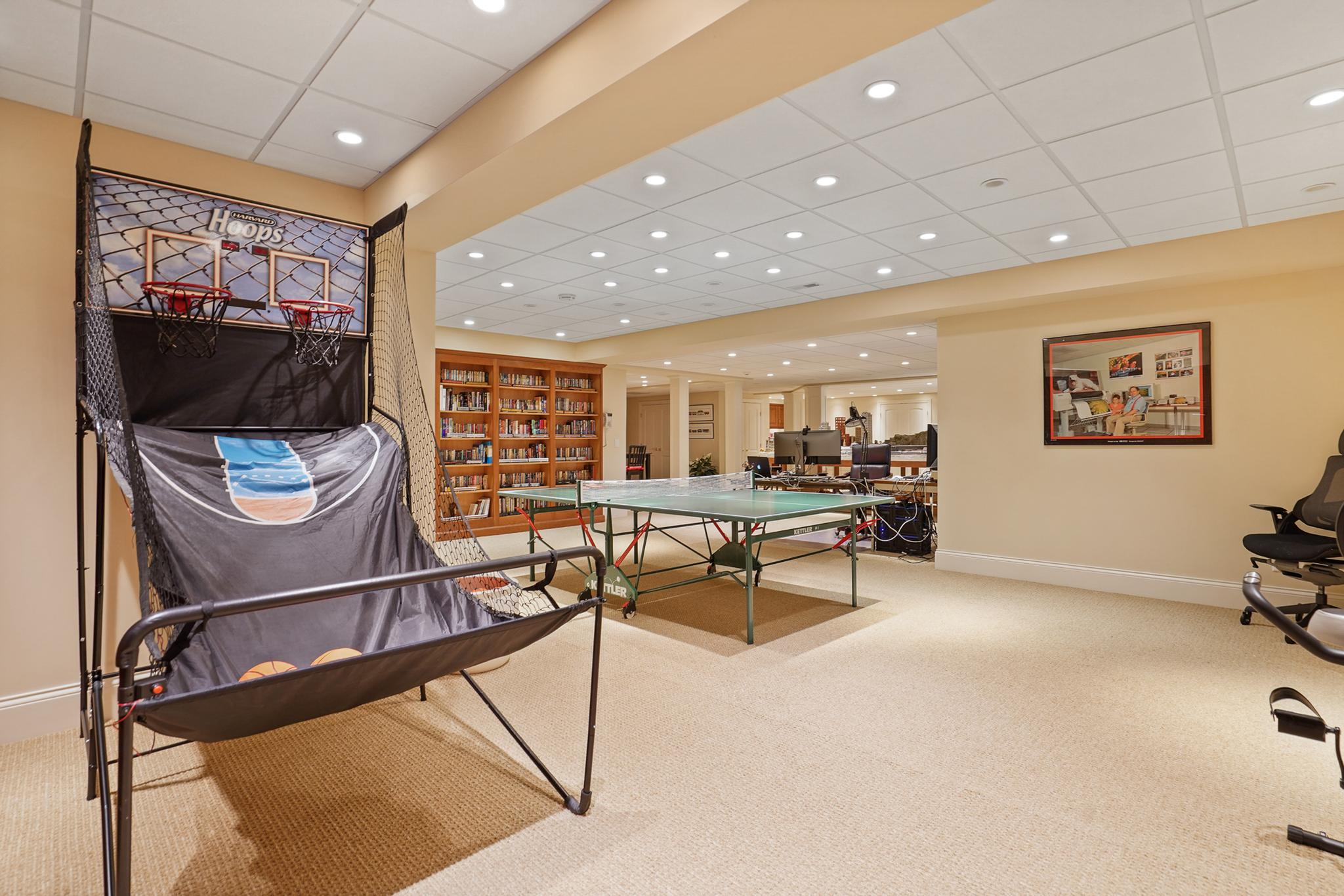 Lower Level Recreation Room in Luxury Dayton Home
