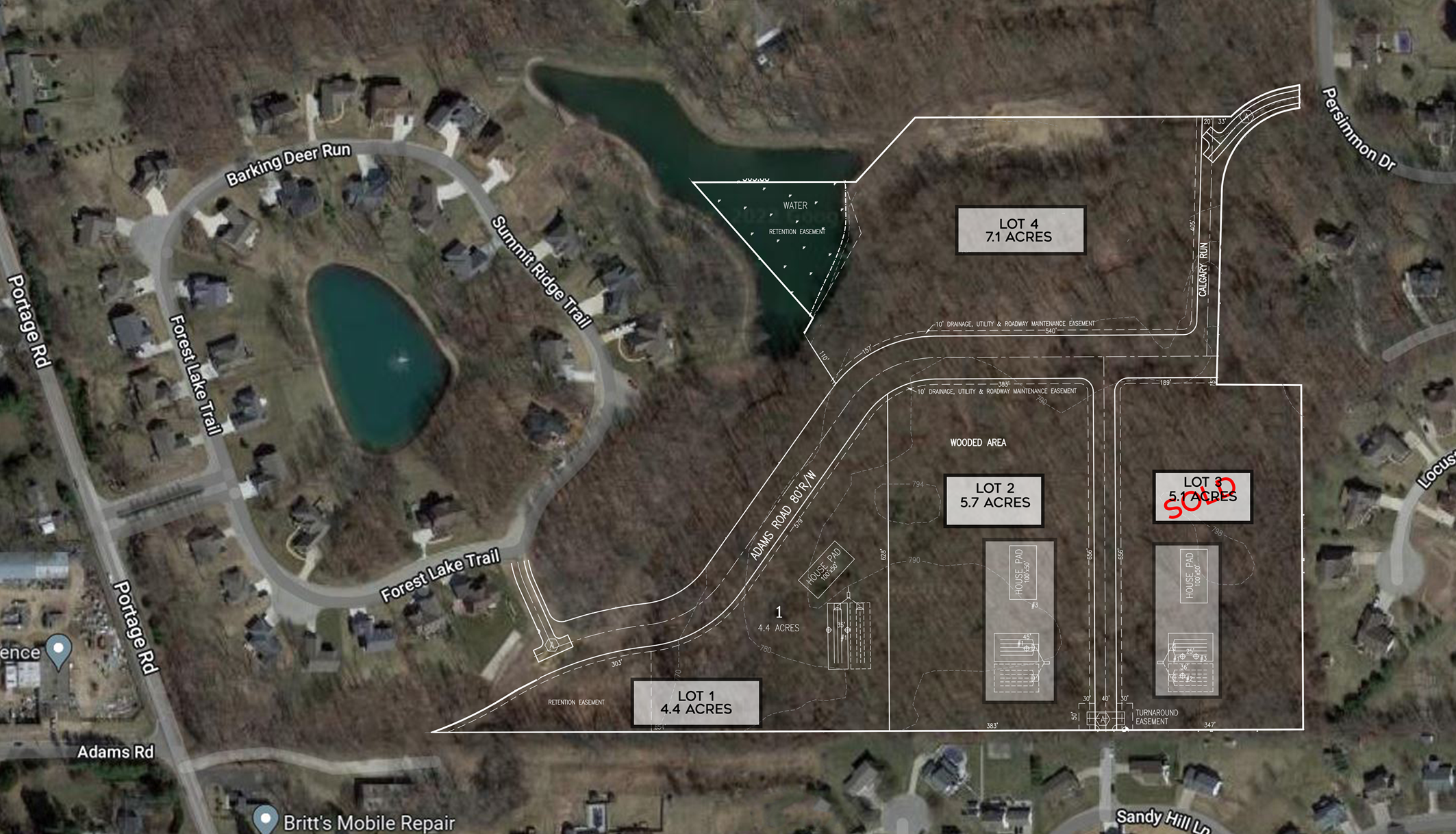 Portage woods acreage lots
