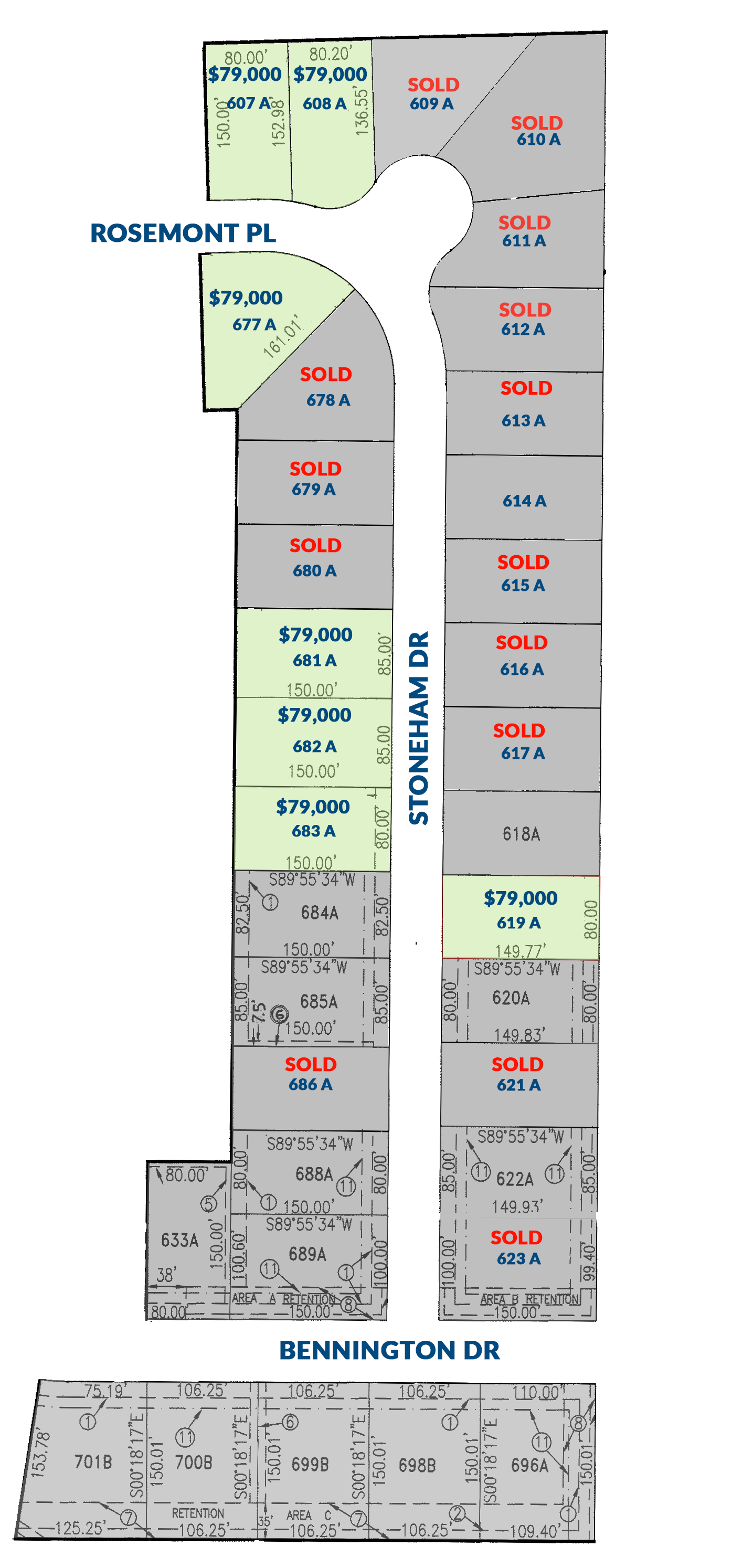available lots map of reverewood estates