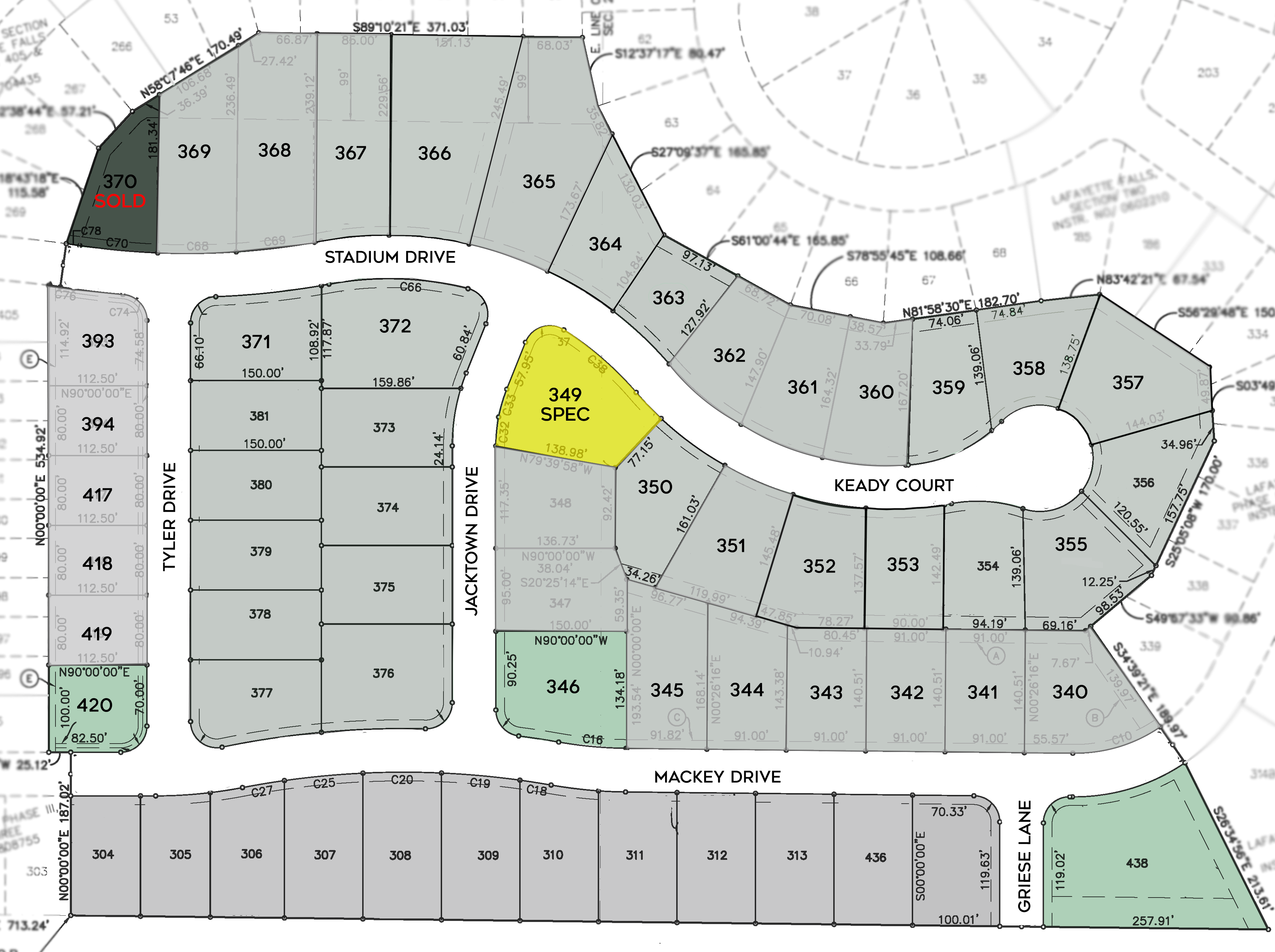lafayette falls lots available