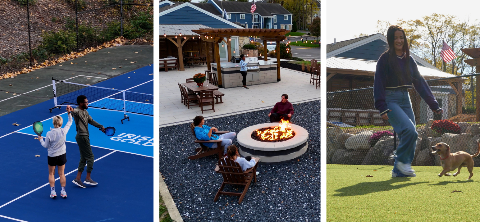 the bend amenities - fire pit, dog park, pickleball