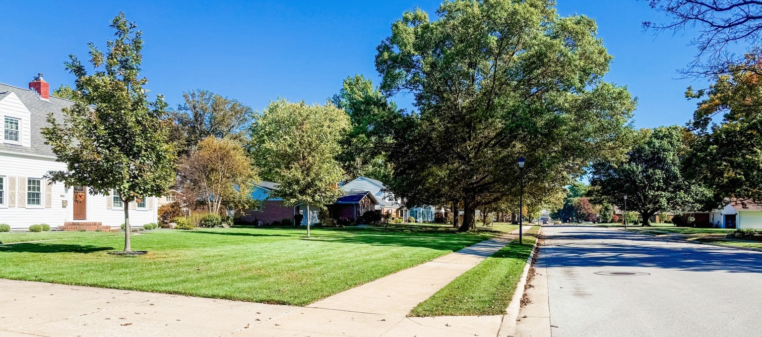 Tree-lined residential neighborhood in Celina, Ohio