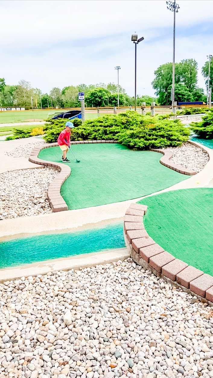 Real miniature golf course at K.C. Geiger Park in St. Marys Ohio