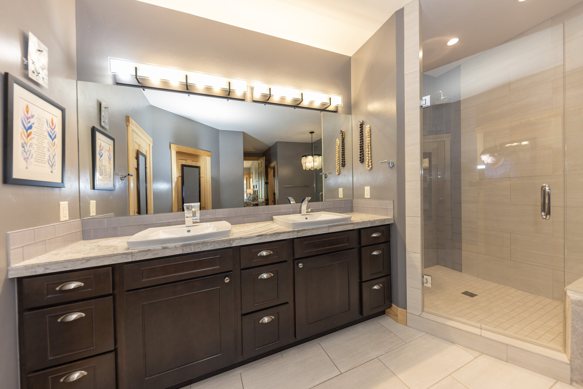 Primary bath double vanity