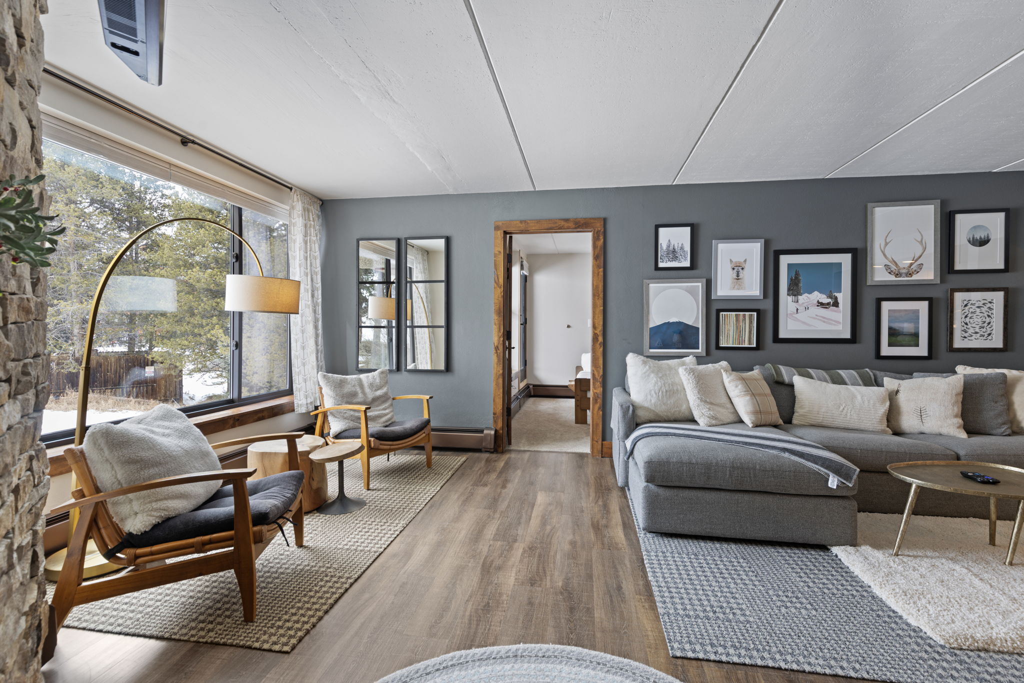 Living and dining area at Spruce Lodge #191