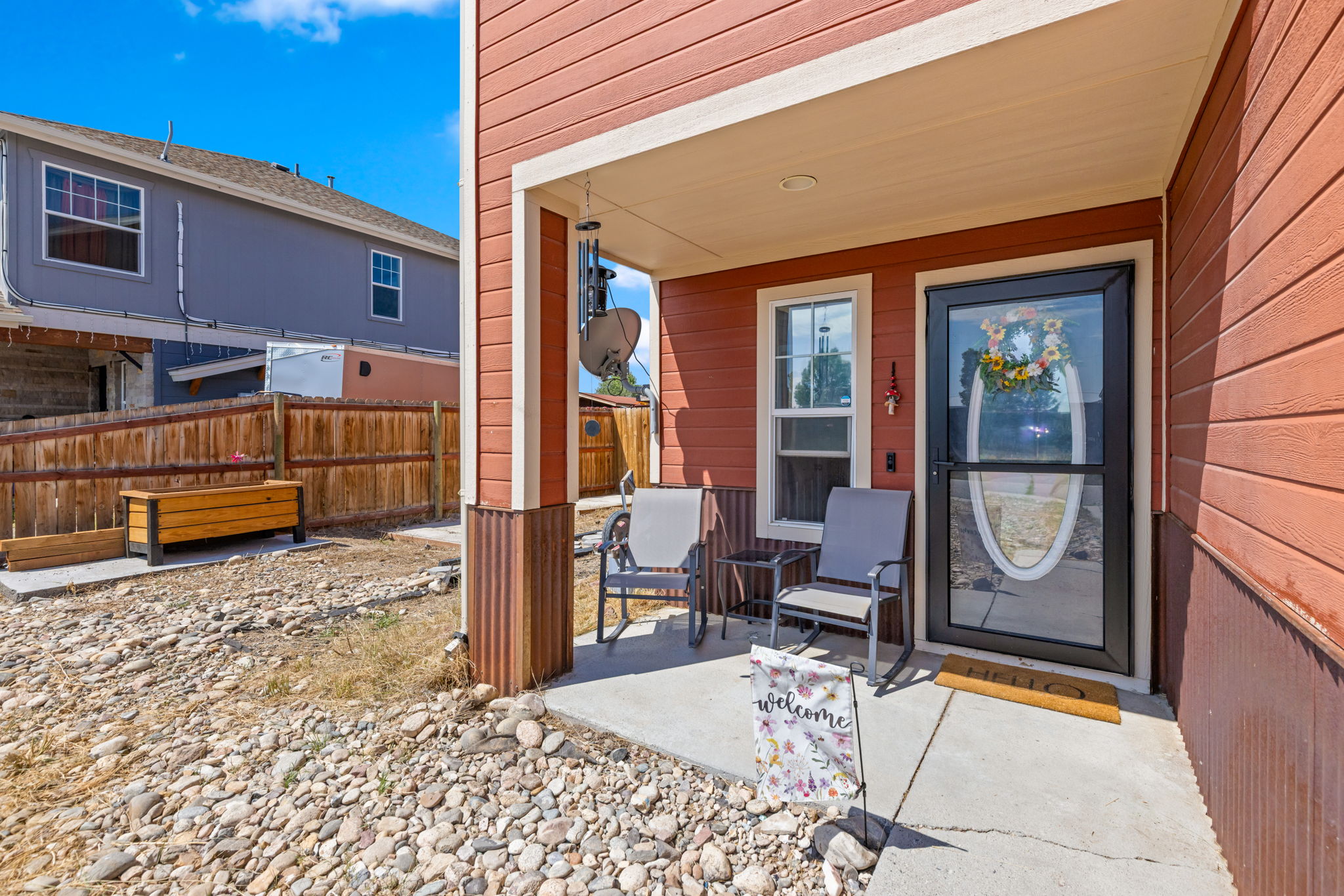 Covered rear patio and back entry at 509 N 12th Street A