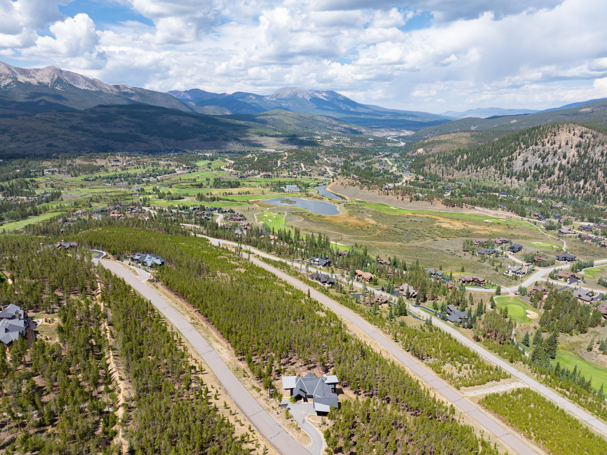 View from the property across the Elk Course and the valley toward the Tenmile Range