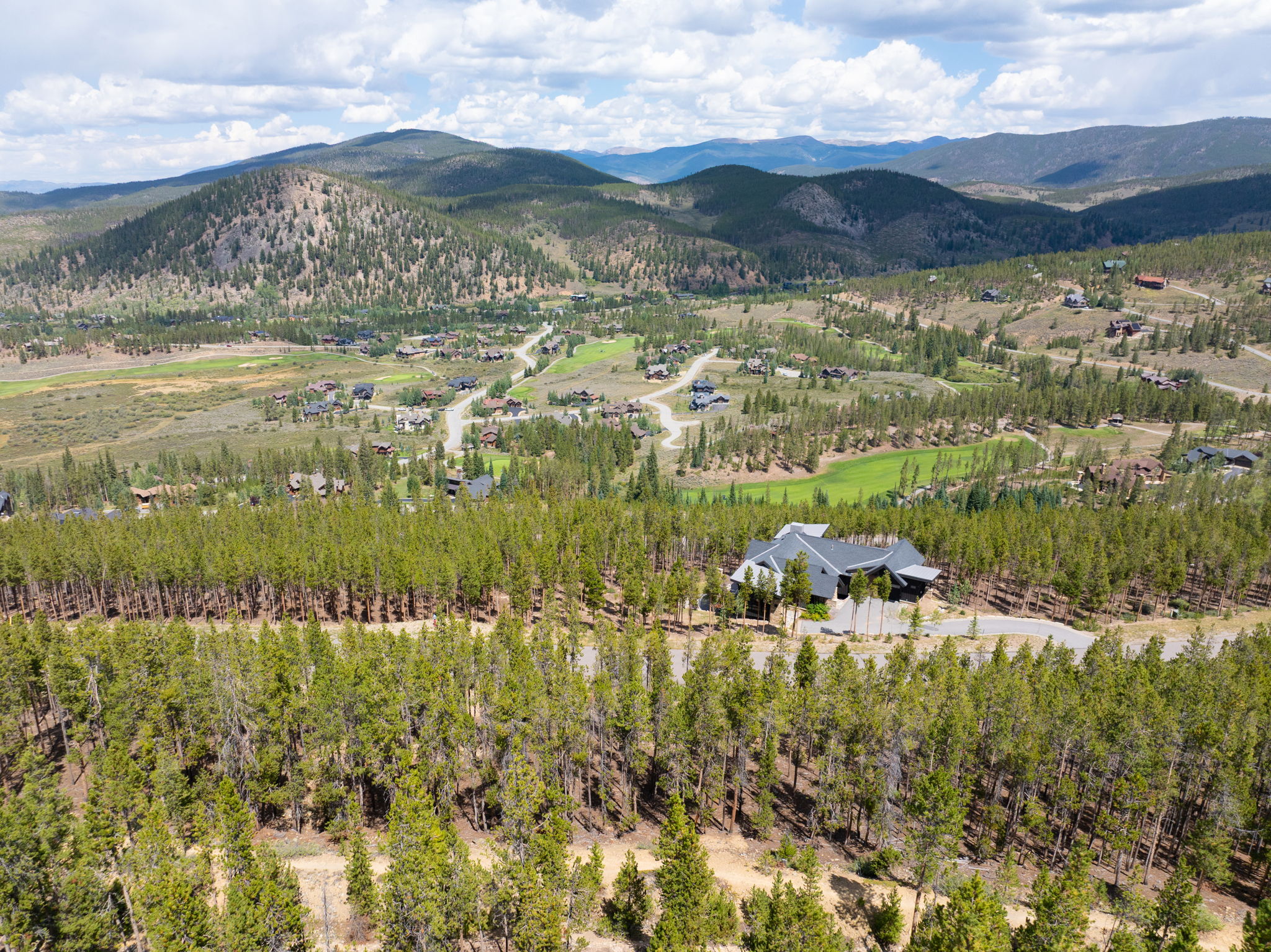 Looking south from above the lot across the Highlands and the valley floor