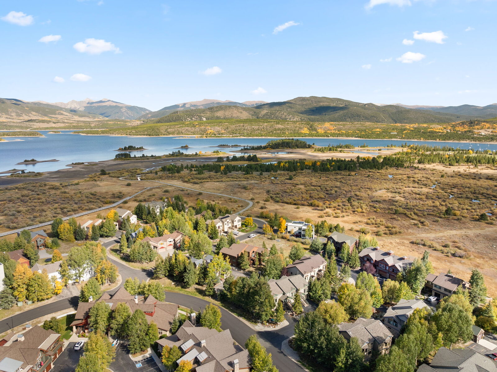Summit County, Colorado homes above Dillon Reservoir