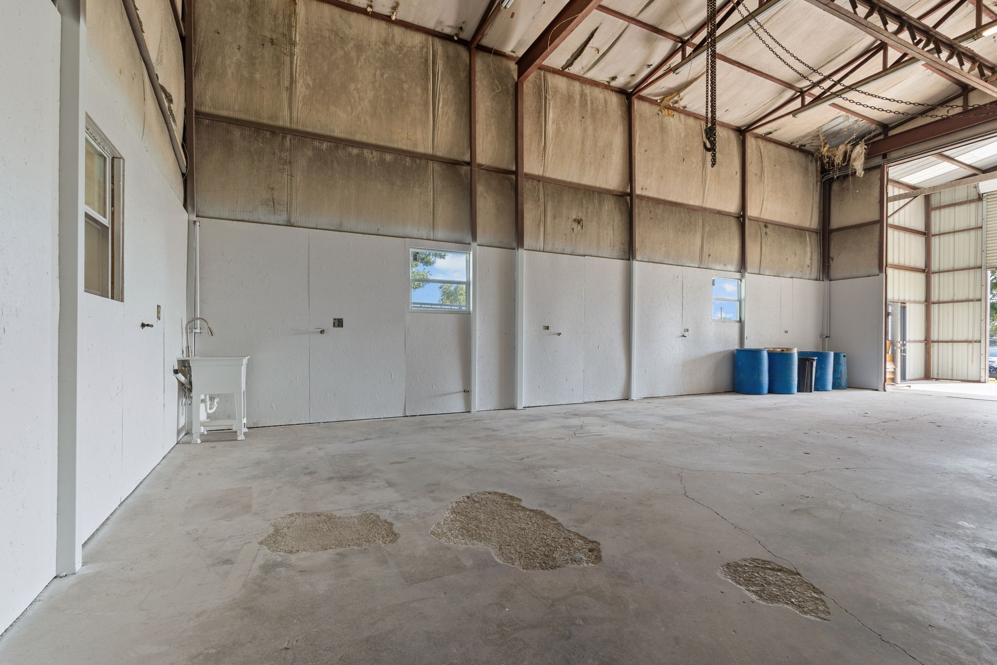 Interior of the commercial industrial-flex workshop at 1791 Arvel Cir
