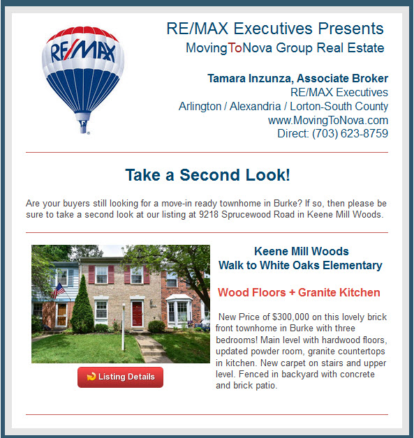 Back On The Market Email