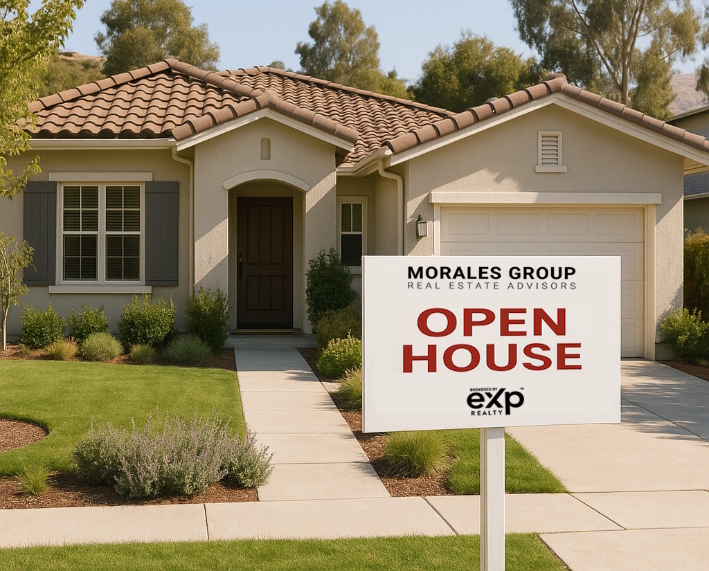 House with an Open House sign