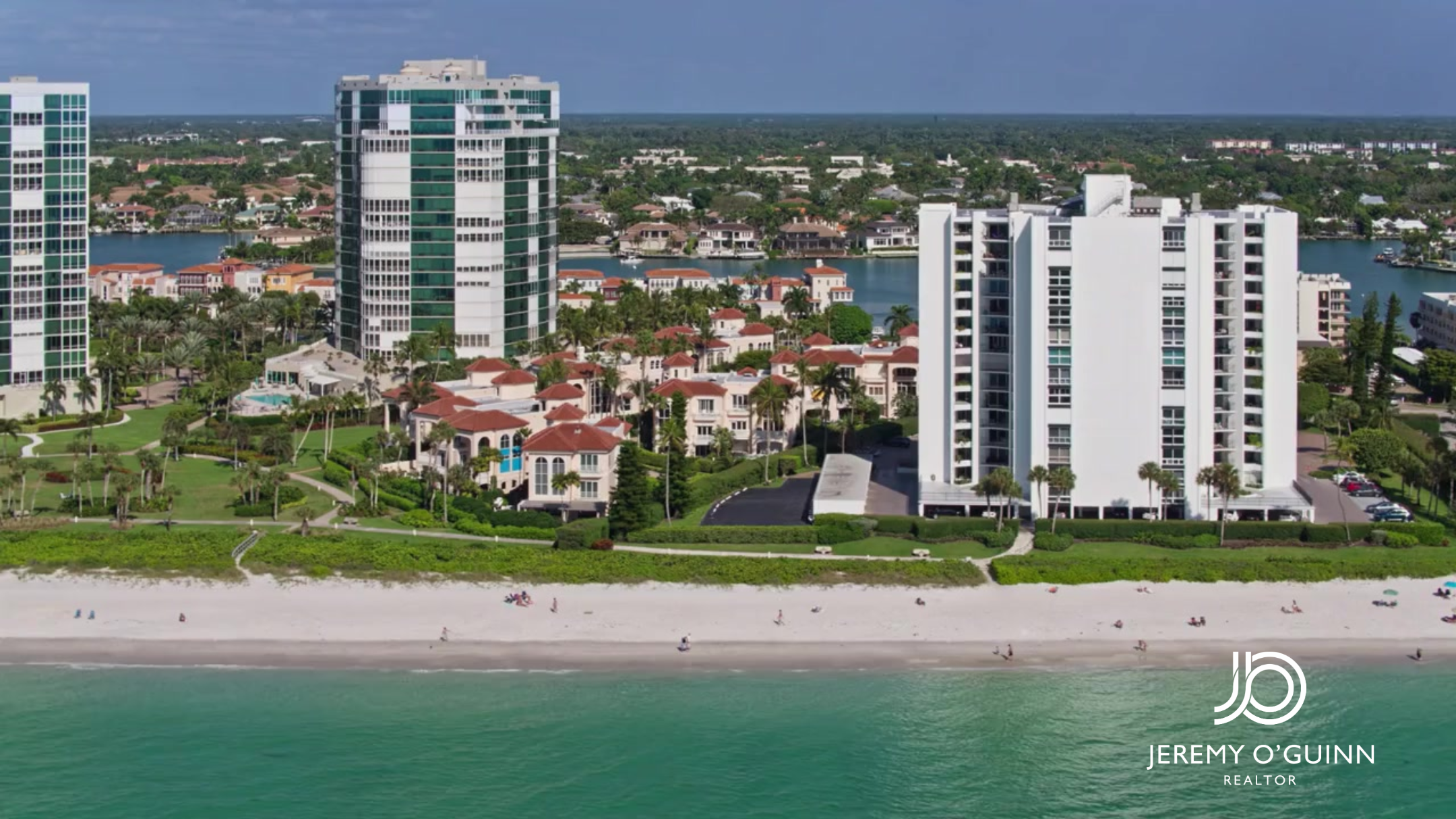 Park Shore beachfront condominiums in Naples Florida directly on the Gulf of Mexico