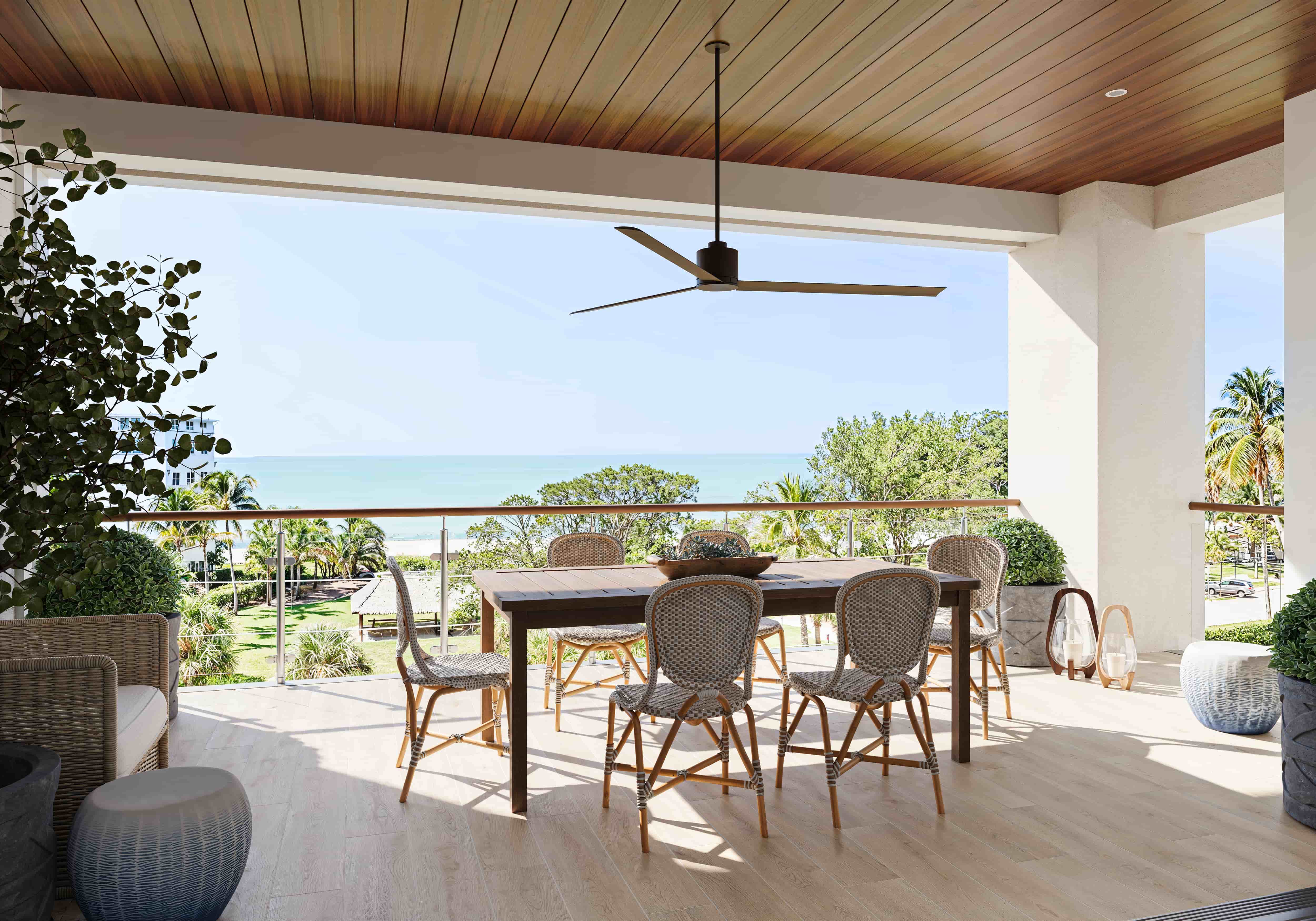 West Building Residence 202, expansive private terrace with Gulf of Mexico views (artist rendering)
