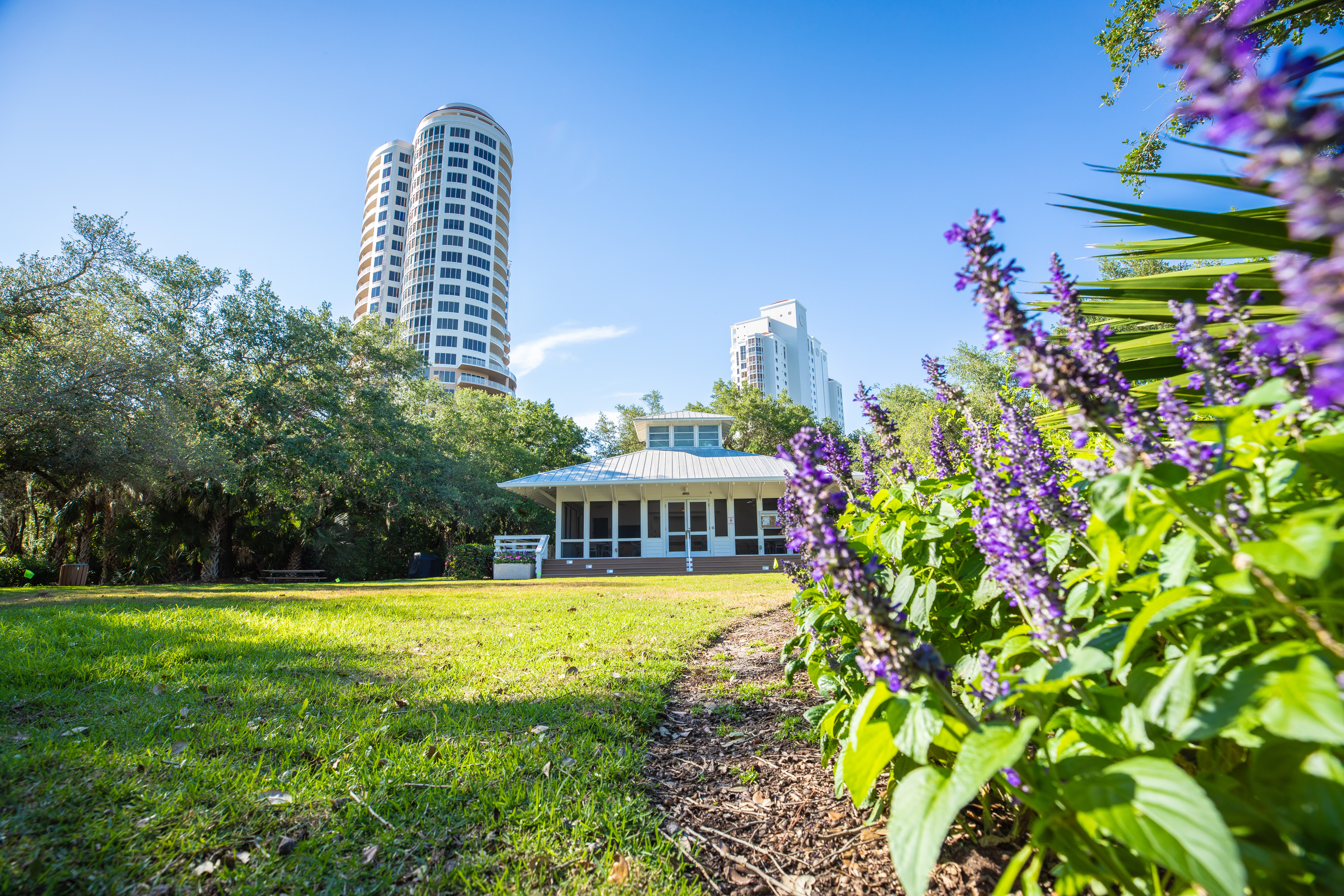 Walking path at Estero Bay Park within the Bonita Bay community in Bonita Springs, Florida