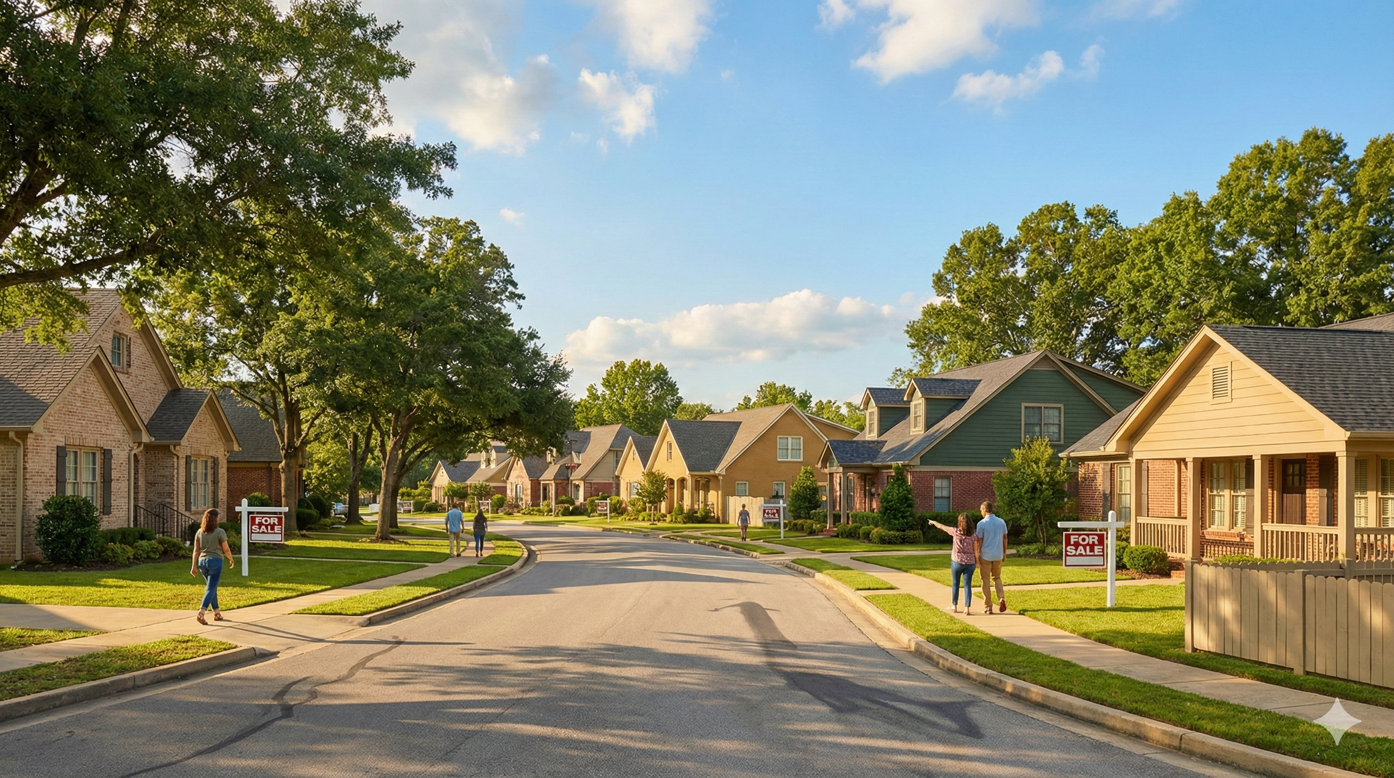 Real estate agent in Northeast Arkansas &mdash; charming neighborhood with homes for sale.
