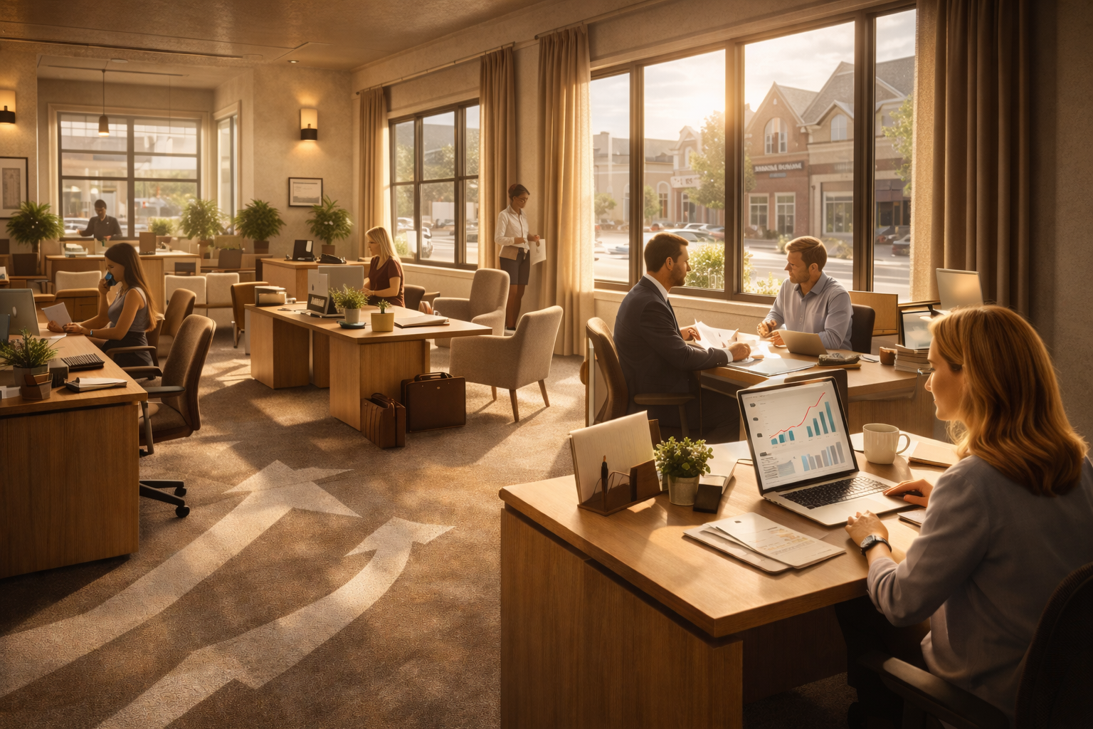 Title company in Northeast Arkansas &mdash; modern real estate closing workspace.