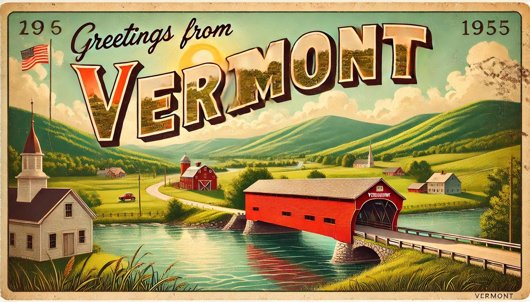 Antique Vermont Postcard - Sugarbush Real Estate