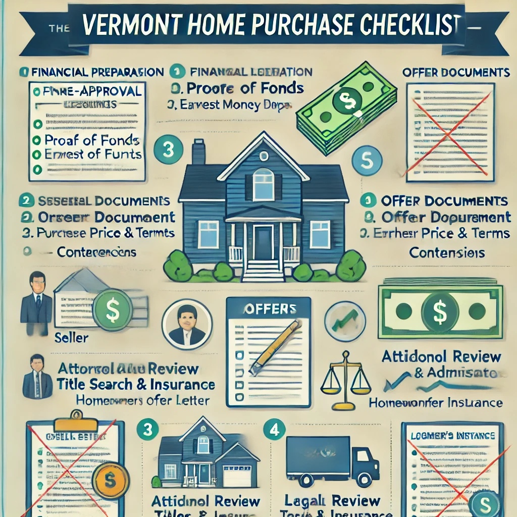 Vermont Home Purchase Checklist | What Buyers Need to Make an Offer