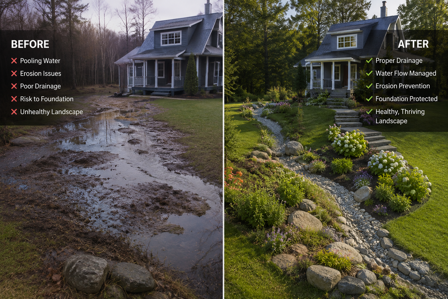 Transformative landscape drainage makeover