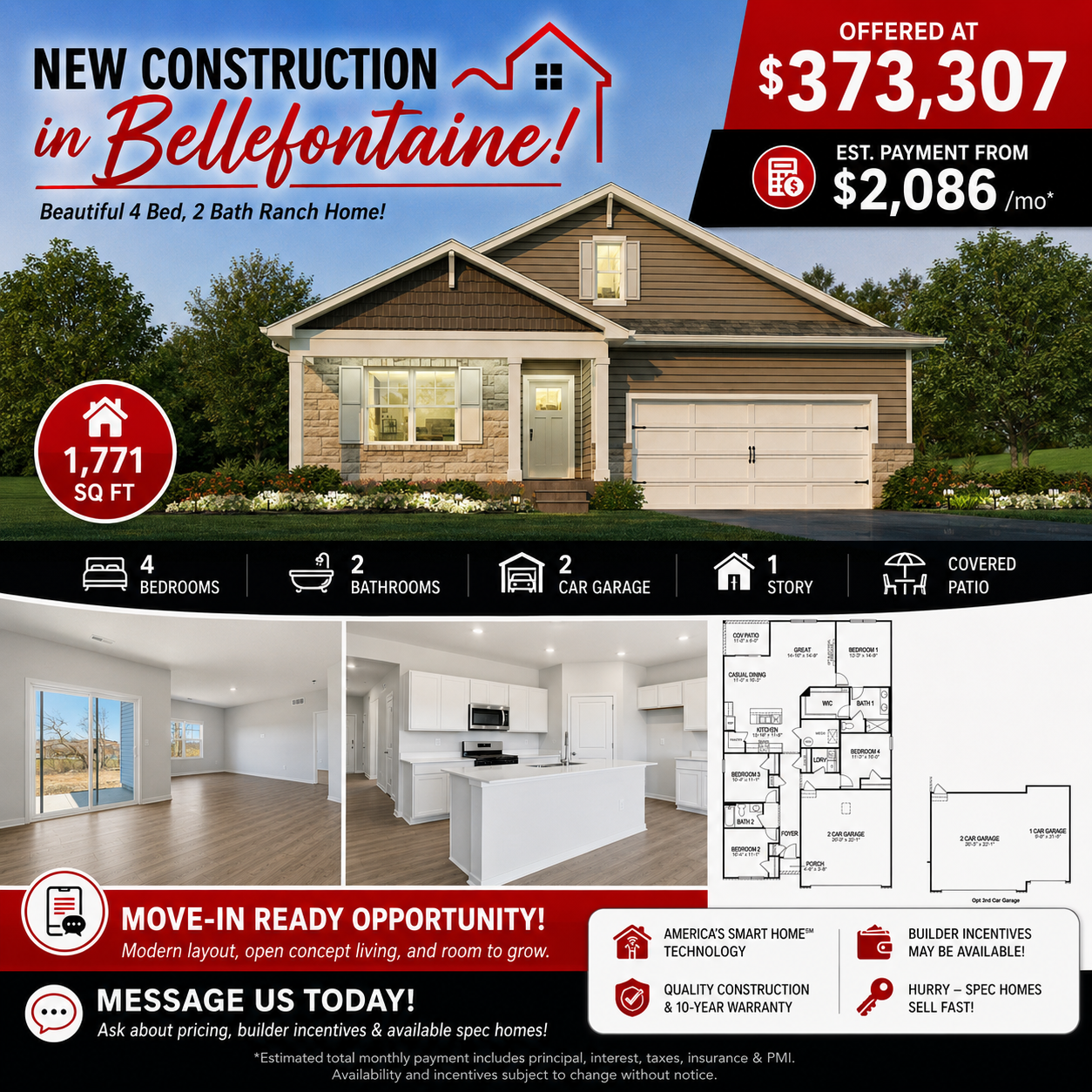 Home for sale at 1129 Sherwood Loop Bellefontaine, OH 43311