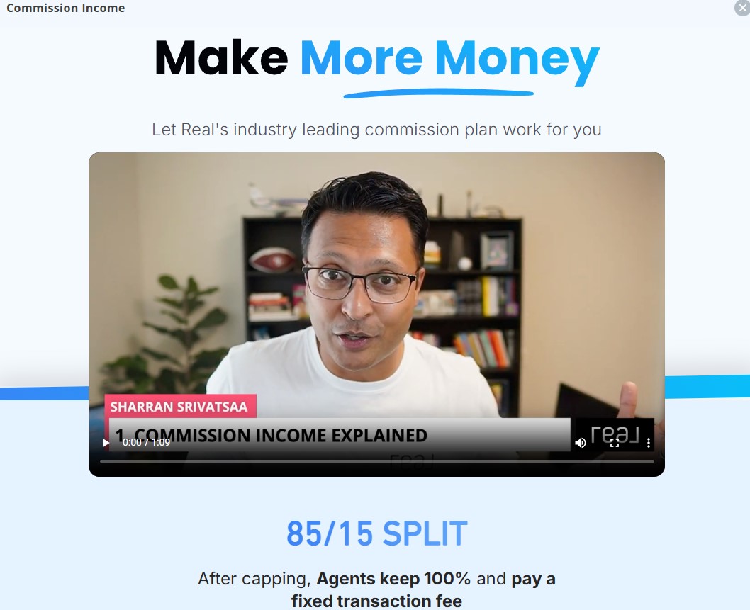 Commission Income at Real Broker