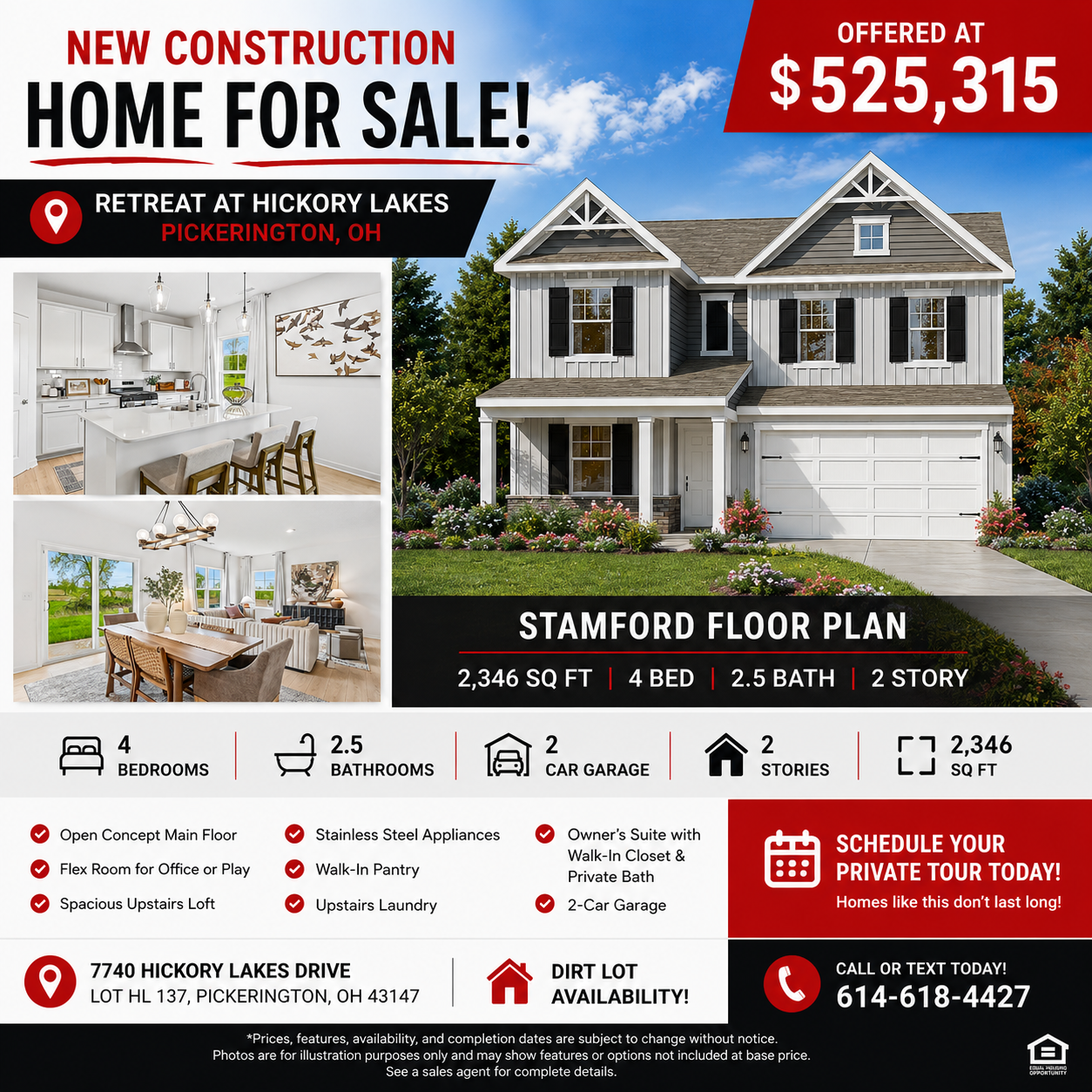 New Construction Home for Sale in Pickerington OH | 7740 Hickory Lakes Drive