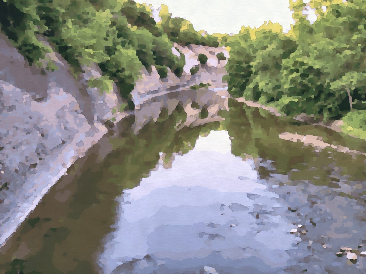 Painting of the Rocky River valley near Lakewood, Ohio