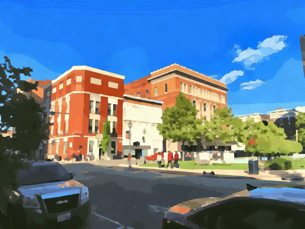Painting of downtown Springfield, Ohio